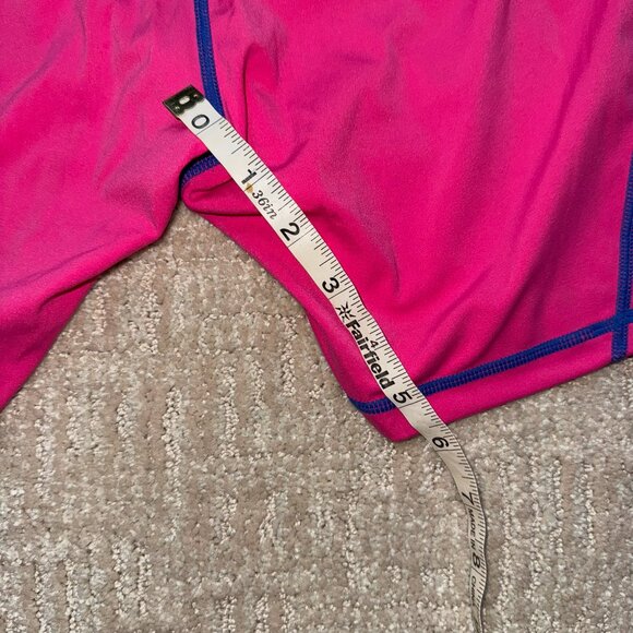 BuffBunny Surf & Turf Crop Wave Bike Short & Dive Zip Bra Set in Miami Vice Pink - Picture 14 of 14